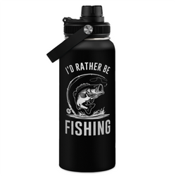 Chug Lid Water Bottle 32oz – Black Fishing