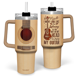 Quencher Tumbler 40oz – Brown Guitar