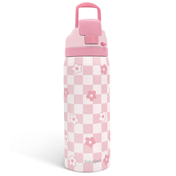 Push-button 32oz – Pink Checker