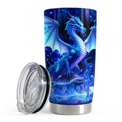 Curved Tumbler 20oz – Blue Dragon