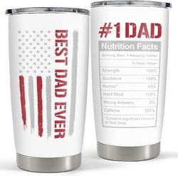 Curved Tumbler 20oz – White Best Dad Ever