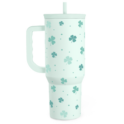 Slider Tumbler 40oz – Mint Shamrock