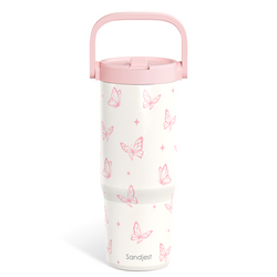 Carry Handle 30oz Tumbler – Butterfly
