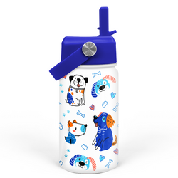 Kids Water Bottle 12oz – Blue Dog