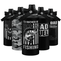 Chug Lid Water Bottle 32oz – Black Fishing