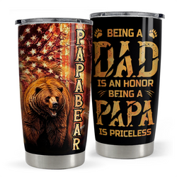 Curved Tumbler 20oz – Brown Dad Papa