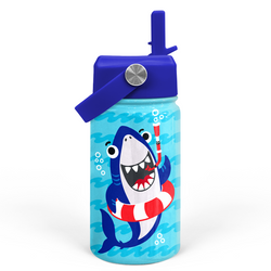 Kids Water Bottle 12oz – Blue Shark 2