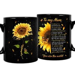 Personalized Mug – To My Mom Sunflower