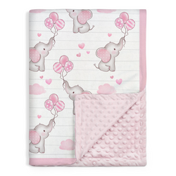 Baby Blanket – Pink Elephant