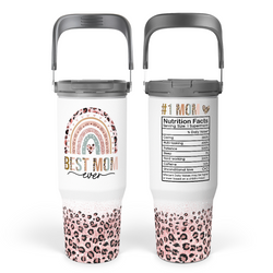 Flip Straw Tumbler 30oz – White Best Mom Ever