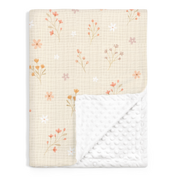 Baby Blanket – Beige Floral