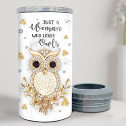 Can Cooler – Owl Jewelry Drawing Style