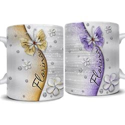 Personalized Mug – Butterfly Gem Drawing