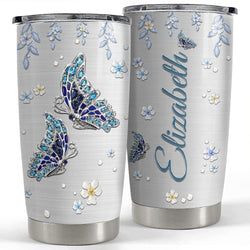 Personalized Tumbler – Butterfly Drawing