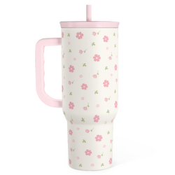 Slider Tumbler 40oz – Pink Floral