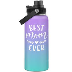 Chug Lid Water Bottle 32oz – Purple Best Mom Ever
