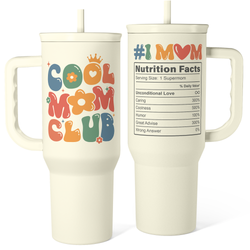 Slider Tumbler 40oz – Beige Cool Mom Club