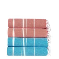 Turquoise - Dark Coral