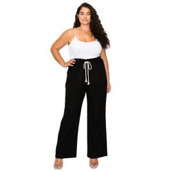 Plus Size] Linen Pants 32 Inseam Drawstring Smocked Waist Beach Pant