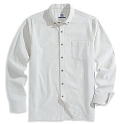 White Corduroy Versatile Shirt