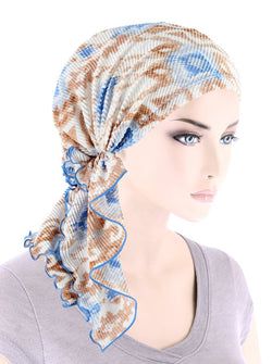 Color – Plisse Ikat Blue Beige