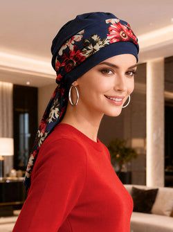 Color – Navy Red Floral