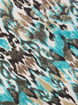 Turquoise Gold Ikat