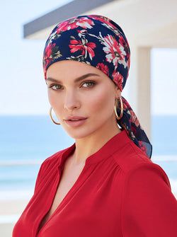 Color – Navy Red Floral
