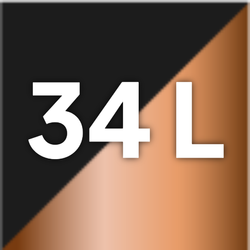 Size / Colour – 34L Black & Copper