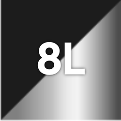 8L Black & Silver