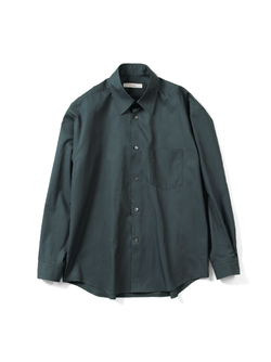 FINX COTTON TWILL REGULAR COLLAR SHIRTS｜DEEP GREEN – Cornier