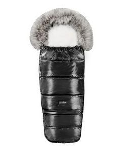 Satin Black in Gray Wool