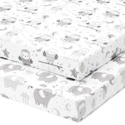 Color – Grey White Elephant, Star, Cloud, Moon, Owl