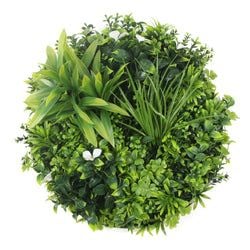 Flowering White Green Wall Disc (UV Resistant) (Set of 3) 50cm