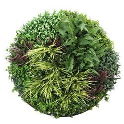 Artificial Green Wall Disc Art (UV Resistant) (Black) 100cm