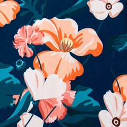 Flower Fade - Navy