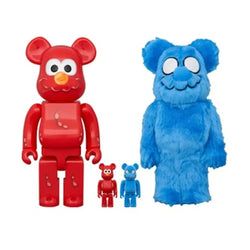 Bearbrick Sesame Street Coin Parking Delivery Elmo & Mr.Shirai 100% & 400% Set of 4