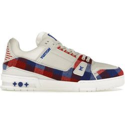 Louis Vuitton Trainer White Red Blue Damier