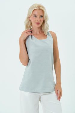 Yaka Detaylı Bluz – Bebe Mavi