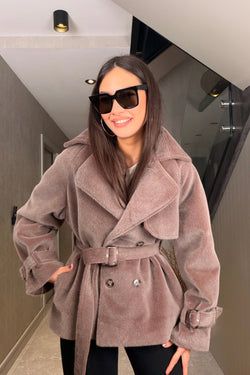 Fox Kumaş Ceket – Vizon