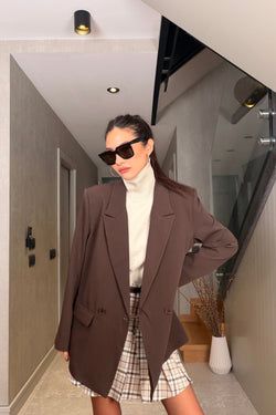 Oversize Ceket – Kahverengi