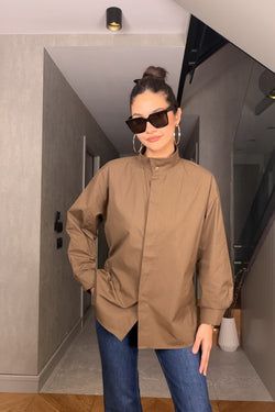 Belden Bağlamalı Gömlek – Haki