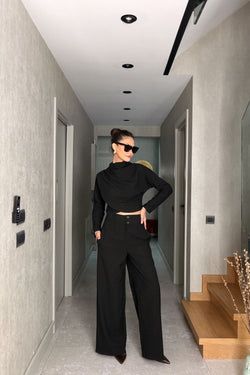 Bluz Pantolon Takım – Siyah