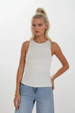 Halter Yakalı Atlet – Ekru