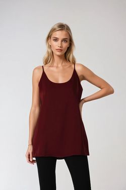 İnce Askılı Bluz – Bordo
