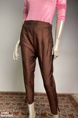 Mustard Yellow Rayon Straight Pants with Pocket- Lobha Deepthis