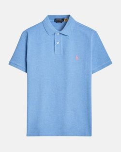 RALPH LAUREN MENS CUSTOM SLIM FIT MESH POLO SHIRT NIMES BLUE
