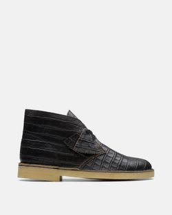 Distressed Black Croc