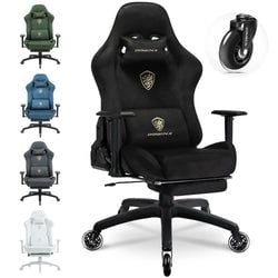 4D armrest & Rubber castors – Noir