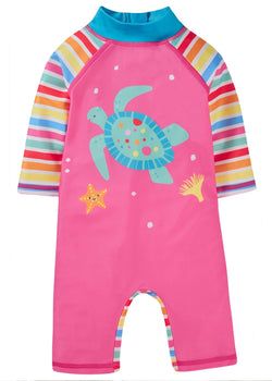 Little Sun Safe Suit – Seaside Stripe/Turtle